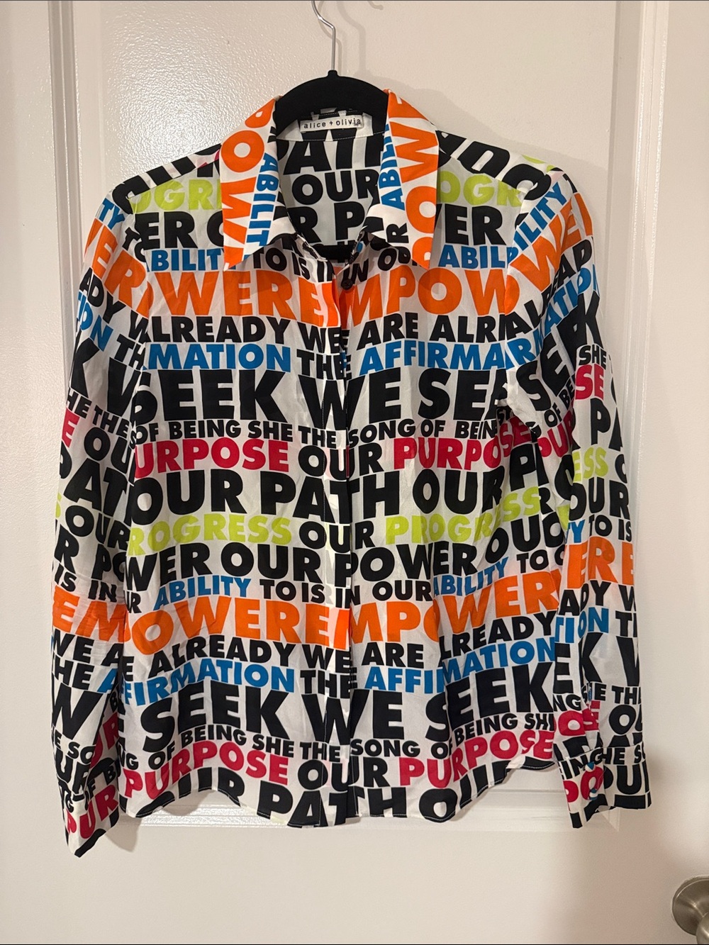 ALICE + OLIVIA Empower Willa Blouse Top